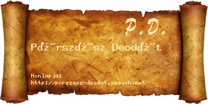 Pórszász Deodát névjegykártya